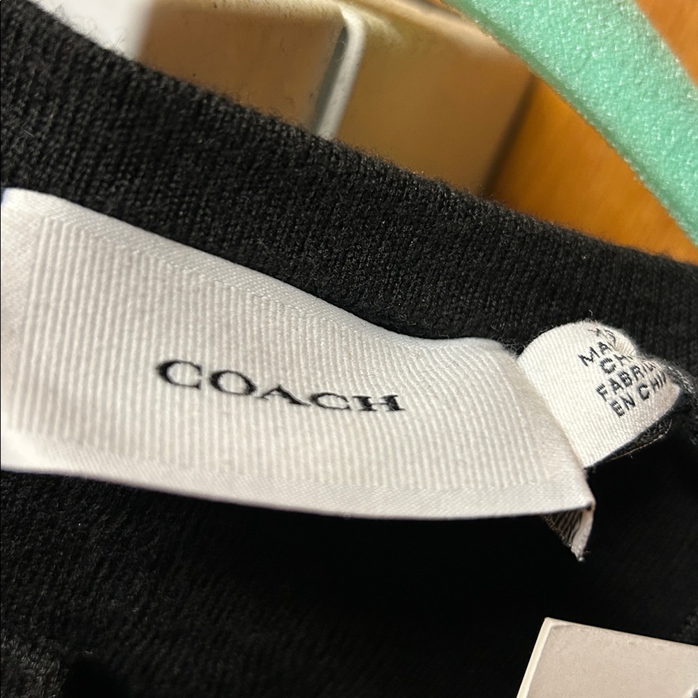 NWT Coach Signature Black Women's Cropped Cardigan Sweater - Picture 8 of 10